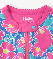 Baby & Toddler Baby Girls Big Poppies Footed Sleeper | Hatley Sleepwear
