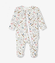 Baby & Toddler Baby Girls Happy Forest Ruffle Bum Bamboo Sleeper | Hatley Sleepwear