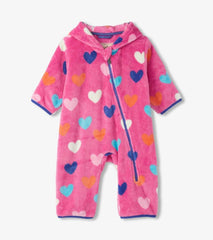 Baby & Toddler Baby Girls Hearts Fleece Suit | Hatley Sweaters