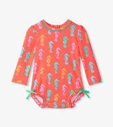 Baby & Toddler Baby Girls Painted Sea Rashguard Swimsuit | Hatley Swimwear