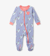 Baby & Toddler Baby Girls Rainbow Unicorn Footed Sleeper | Hatley Sleepwear