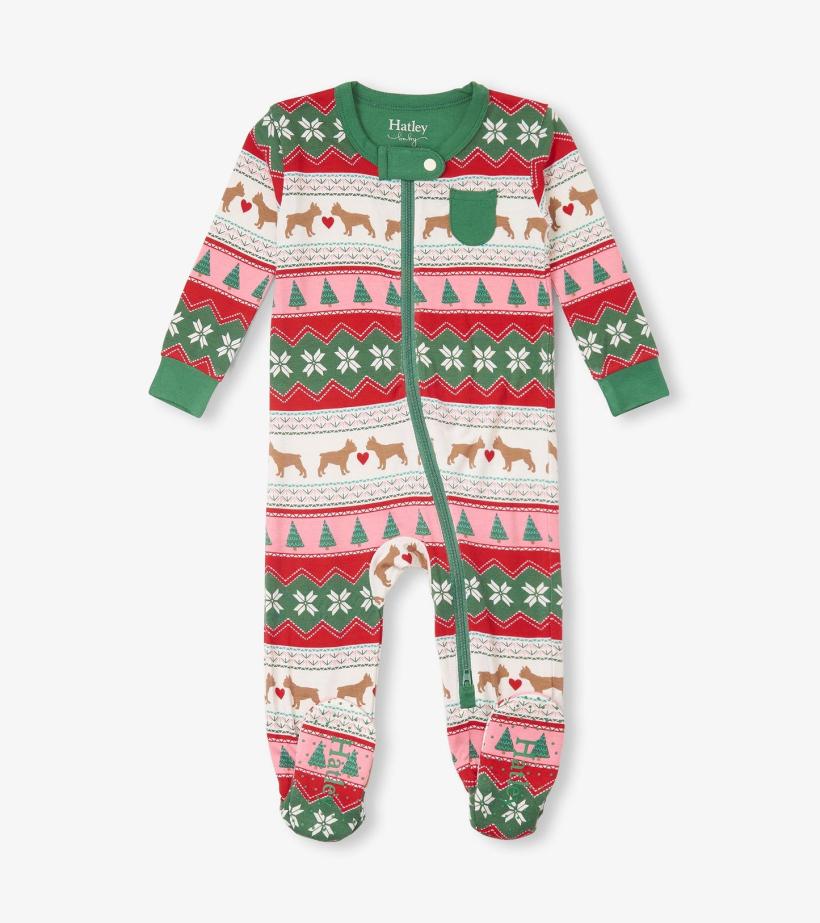 Baby & Toddler Baby Puppy Hearts Bamboo Footed Sleeper | Hatley Sleepwear