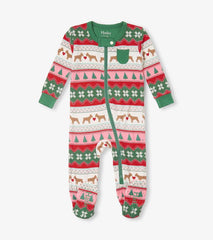 Baby & Toddler Baby Puppy Hearts Bamboo Footed Sleeper | Hatley Sleepwear