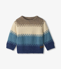 Baby & Toddler Baby & Toddler Boys Blue Combo Crew Neck Knit Sweater | Hatley Sweaters