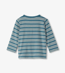 Baby & Toddler Baby & Toddler Boys Bluestone Stripes Long Sleeve Bamboo T-Shirt | Hatley Tops