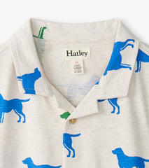 Baby & Toddler Baby & Toddler Boys Dog Silhouette Jersey Button Down | Hatley Tops