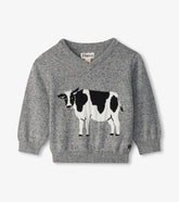 Baby & Toddler Baby & Toddler Boys Milk Cow V-Neck Sweater | Hatley Sweaters