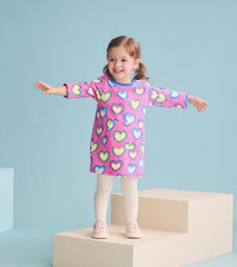 Baby & Toddler Baby & Toddler Girls Big Groovy Heart Terry Dress | Hatley Dresses
