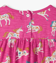 Baby & Toddler Baby & Toddler Girls Folksy Unicorns Gathered Tiered Dress | Hatley Dresses