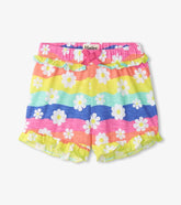 Baby & Toddler Baby & Toddler Girls Groovy Flowers Ruffle Shorts | Hatley Bottoms