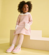 Baby & Toddler Baby & Toddler Girls Rose Elegance Herringbone Fur Trim Dress | Hatley Dresses