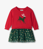 Baby & Toddler Baby & Toddler Holiday Reindeer Drop Waist Sweater Dress | Hatley Sweaters