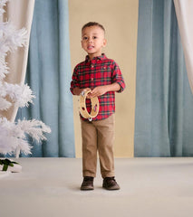 Baby & Toddler Baby & Toddler Red Plaid Button Down Shirt | Hatley Tops