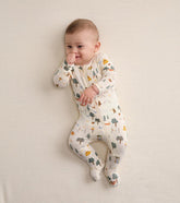 Baby & Toddler Camping Animals Newborn Zip-Up Footed Sleeper | Hatley Sleepwear