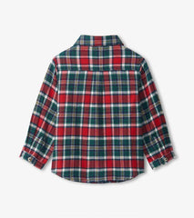 Baby & Toddler Christmas Plaid Toddler Button Down Shirt | Hatley Tops