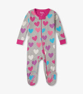 Baby & Toddler Fun Hearts Baby Footed Sleeper | Hatley Sleepwear