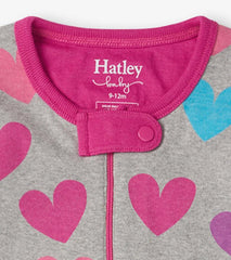 Baby & Toddler Fun Hearts Baby Footed Sleeper | Hatley Sleepwear