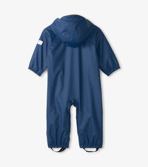 Baby & Toddler Navy Terry Lined Baby Rain Suit | Hatley Rainwear