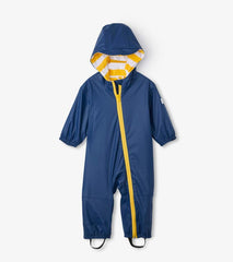 Baby & Toddler Navy Terry Lined Baby Rain Suit | Hatley Rainwear