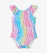 Baby & Toddler Rainbow Zebra Baby Ruffle Swimsuit | Hatley Swimwear