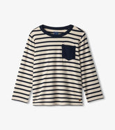 Boys Boys Black & Cream Long Sleeve Bamboo T-Shirt | Hatley Tops