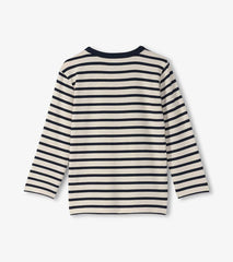 Boys Boys Black & Cream Long Sleeve Bamboo T-Shirt | Hatley Tops