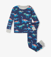 Boys Boys Blue Dinos Organic Cotton Pajama Set | Hatley Sleepwear