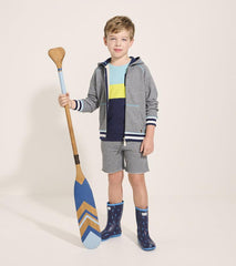 Boys Boys Blue Flame Zip-Up Hoodie | Hatley Tops
