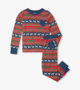 Boys Boys Bulldog Fair Isle Bamboo Pajama Set | Hatley Sleepwear