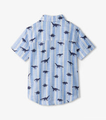 Boys Boys Dino Stripes Button Down Shirt | Hatley Tops