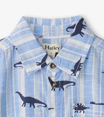 Boys Boys Dino Stripes Button Down Shirt | Hatley Tops