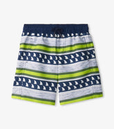 Boys Boys Fins And Stripes Swim Trunks | Hatley Swimwear
