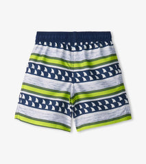 Boys Boys Fins And Stripes Swim Trunks | Hatley Swimwear