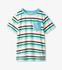 Boys Boys Hiking Stripes Pocket Tee | Hatley Tops