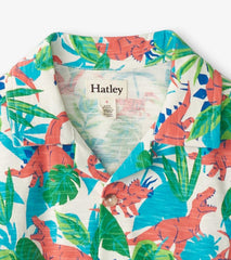 Boys Boys Jungle Dino Short Sleeve Jersey Button Down | Hatley Tops