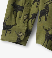 Boys Boys Magestic Elk Jersey Button Down Shirt | Hatley Tops