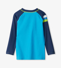 Boys Boys Malibu Blue Long Sleeve Rashguard | Hatley Swimwear