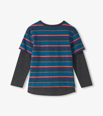 Boys Boys Moroccan Blue Fooler Long Sleeve T-Shirt | Hatley Tops