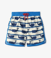 Boys Boys Nautical Whale Swim Shorts | Hatley Swimwear