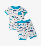 Boys Boys Prehistoric Marine Bamboo Short Pajama Set | Hatley Sleepwear