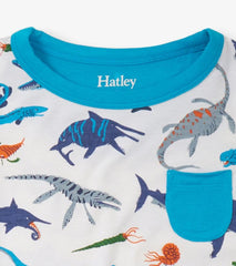 Boys Boys Prehistoric Marine Bamboo Short Pajama Set | Hatley Sleepwear