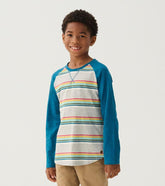 Boys Boys Retro Stripes Long Sleeve Raglan T-Shirt | Hatley Tops