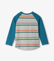 Boys Boys Retro Stripes Long Sleeve Raglan T-Shirt | Hatley Tops