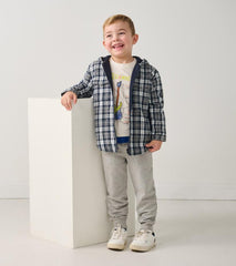 Boys Boys Salute Plaid Lined Hooded Jacket | Hatley Sweaters