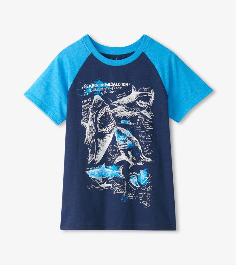 Boys Boys Sharks Raglan T-Shirt | Hatley Tops