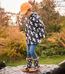 Boys Boys Space Shuttles Colour Changing Zip-Up Rain Jacket | Hatley Rainwear