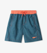 Boys Boys Textured Shark Swim Trunks | Hatley Swimwear