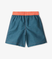 Boys Boys Textured Shark Swim Trunks | Hatley Swimwear