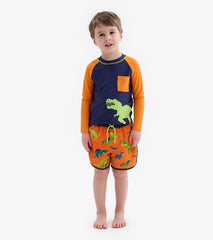 Boys Colourblock Dino Swim Shorts | Hatley Swimwear
