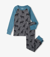Boys Magestic Elks Raglan Organic Cotton Pajama Set | Hatley Sleepwear